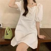 ราคา พร้อมส่ง 2 สี Jacqueline dress เดรสแขนสั้นแขนทรงตุ๊กตาน่ารัก 34851 (4091865587)