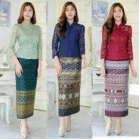 ราคา เสื้อลูกไม้คอจีนอัดกาวแขนยาว (21996373558)