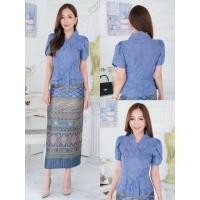 ราคา เสื้อลูกไม้ป้ายหน้า เเขนกลีบบัวอัดกาว (25880095629)