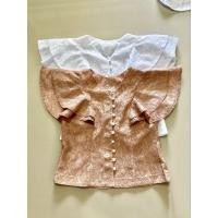 ราคา เสื้อลูกไม้แขนระบายคอวี (25209812281)