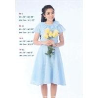 ราคา ชุดเดรสผ้าลูกไม้ฉลุสีฟ้าอ่อน (16899654147)