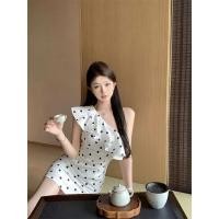 ราคา ชุดเดรสกระโปรงสั้น เปิดไหล่ ลายจุด สีขาว สไตล์ฝรั่งเศส สําหรับสตรี (25574049161)