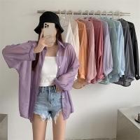 ราคา เสื้อแจ็คเก็ตสีม่วงเกลือสำหรับผู้หญิงฤดูใบไม้ผลิและฤดูใบไม้ร่วงผ้าชีฟองบางอเนกประสงค์ป้องกันแสงแดดนางฟ้าเทรนด์นางฟ้าสุด (26853080613)