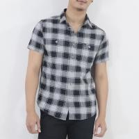 ราคา ิBOVY CHECKSHIRT 3884 เสื้อเชิ้ตสก๊อตเช็คดำ เทา (4978954267)