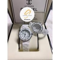 ราคา พร้อมส่ง นาฬิกาข้อมือJ12 ระบบควอตswiss สีขาว หล้กเพชร (29655786310)