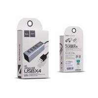 ราคา HOCO HB1 4 Port USB HUB เพิ่มช่องเสียบusb ดำ เงิน (1132416722)
