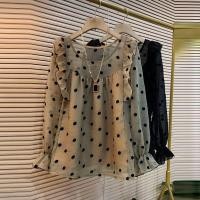 ราคา เสื้อเชิ้ต ผ้าชีฟอง ลายจุด ทรงหลวม ขนาดใหญ่ แฟชั่นฤดูใบไม้ผลิ สไตล์เกาหลี สําหรับผู้หญิง JZP7 (25417798565)