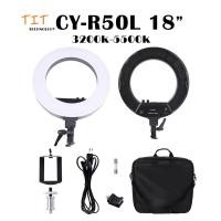 ราคา ไฟสตูดิโอ LED Ring Light CY R50L ไฟแต่งหน้า size 18 นิ้ว ไฟเซลฟี ไฟวงเเหวน ไฟวงกลม 3200k 5500k แสง2สี (10215177544)