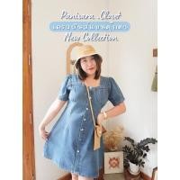ราคา เดรสผ้ายีนส์แขนตุ๊กตา สียีนส์2306 (24676308348)
