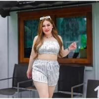 ราคา พร้อมส่ง ญ ชุดเซ็ทเกาะอกสาวอวบ by PANIS CLOSET PANIS03 (21192299057)