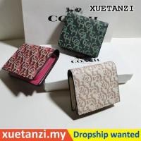 ราคา COACH cf522 Snap กระเป๋าสตางค์ผู้หญิง กระเป๋าใส่เหรียญแบบสั้น กระเป๋าซิปด้านข้าง แบบพับได้ (22869994629)