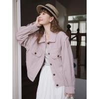 ราคา Classy Denim แจ็คเก็ตผู้หญิงฤดูใบไม้ผลิฤดูใบไม้ร่วง 2024 สไตล์ใหม่หลวมสีม่วงขนาดเล็กสั้นเสื้อแขนยาว (27354807222)
