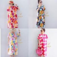 ราคา ชุดเดรสคอกลมผ้าคอตตอนญี่ปุ่น 100 พิมพ์ลาย ดีไซด์ทรงสวยผ่าข้าง ผ้าเนื้อนิ่มใส่สบายมากเลยค่ะ ลายก้อสวยดูดี (16965958907)
