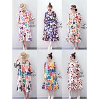 ราคา ชุดเดรสคอวีผ้าคอตตอนญี่ปุ่นแท้100 พิมพ์ลาย ดีไซด์ทรงสวยเสื้อแขน 4 ส่วน มีระบายชายกระโปรง ผ้าเนื้อนิ่มใส่สบายมาก (25965779499)