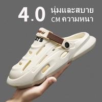 ราคา รองเท้าแตะกันลื่นสำหรับผู้ชาย รองเท้าแตะกลางแจ้ง เมตรสีดำสีขาว 38 45 (26403015818)