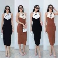 ราคา เดรสไหมพรมแต่งทูโทน 00043 (24375198583)