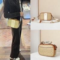 ราคา พร้อมสต็อกเดิมแท้100 COACH CT255ใหม่ของผู้หญิงคลาสสิกไหล่ C rossbody กระเป๋าเก่าดอกไม้กระเป๋ากล้องสบายๆสลิงกระเป๋า (26906345552)