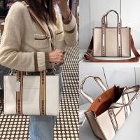 ราคา พร้อมสต็อกเดิมและแท้100 COACH CS617สมิธของผู้หญิงกระเป๋าขนาดใหญ่กระเป๋าผ้าใบสไตล์ย้อนยุคไหล่เดี่ยว C rossbody กระเป๋าสลิงกระเป๋า (24934012771)