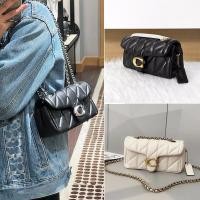 ราคา พร้อมสต็อกเดิมแท้100 COACH CP149 tabby 2024ใหม่ของผู้หญิงกระเป๋าสะพายขนาดเล็ก C rossbody กระเป๋าสีทึบหนังแท้สลิงกระเป๋ากระเป๋าสี่เหลี่ยมเล็กๆ (24733964015)
