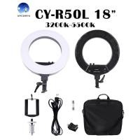 ราคา ไฟสตูดิโอ LED Ring Light CY R50L ไฟแต่งหน้า size 18 นิ้ว ไฟเซลฟี ไฟวงเเหวน ไฟวงกลม 3200k 5500k แสง2สี (2330162196)