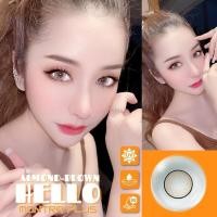 ราคา คอนแทคเลนส์ บิ๊กอาย Hello Almond brown Gray Montra ลายฮิต ขายดีมาก กรองแสงกันยูวี (25859562254)