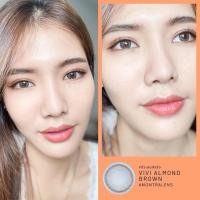 ราคา คอนแทคเลนส์ มินิ Vivi Almond brown Brown Gray Montra ลายฮิต ขายดีมาก กรองแสงกันยูวี (25559566994)