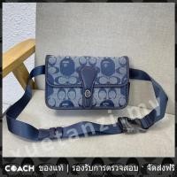 ราคา OUTLET Coach แท้ C4512 Bape กระเป๋าเข็มขัดแบบหมุนได้ Chambray กระเป๋าคาดเอวผู้ชาย (21946405661)