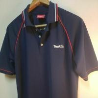 ราคา เสื้อคอปก แขนสั้น สีกรม แถบแดง โพลีเอสเตอร์ 100 Makita size 44 ยาว 29 นิ้ว LB50 (28051977028)
