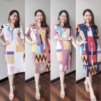 ราคา ชุดพลีทลายการ์ตูน polodressชุดพลีทคอปกพิมพ์ลายการ์ตูนMicky ชุดเดรสยืด Freesize ลายการ์ตูน เดรสโปโล (8799223114)