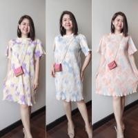 ราคา Premuim Pleated ชุดเดรสสั้นพาสเทลสีสันสดใส ชุดเดรสสั้น ชุดพลีทลายสวยสีพาสเทลชุดเดรสใส่เที่ยวทะเล ชุดคาเฟ่ แฟชั่นสาวอวบ (18112651686)