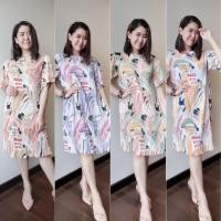 ราคา Premium Graphic Pleat ชุดพลีทพรีเมียร์มผ้าเด้ง แฟชั่นชุดพลีท ชุดพลีส แฟชั่นสาวอวบ เดรสยืดFreesize ใส่เที่ยวทะเลชุดทำงาน (19634487671)