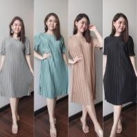 ราคา Fashion Pleated Dress twizแฟชั่นชุดพลีท แฟชั่นสาวอวบ ชุดใส่ออกงาน ชุดเดรสFreesize ชุดพลีทผ้าทวิส ชุดเดรสงานแต่ง ของขวัญ (23524710286)