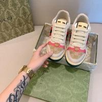 ราคา GUCCI กุชชี่ รองเท้าผ้าใบแบบผูกเชือก รุ่นคู่รัก คลาสสิก สีน้ําตาล สีชมพูด้อยตาข่าย รองเท้าสกปรก หนั (28256336816)