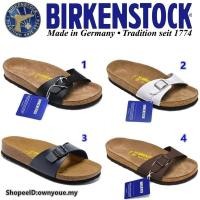 ราคา Birkenstock ชาย หญิง รองเท้าแตะไม้ก๊อกคลาสสิกรองเท้าลําลองชายหาด Madrid series 34 44 (25233964310)