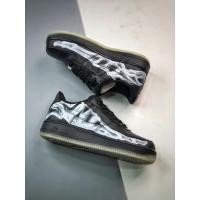 ราคา Reflective Premium Nike Air Force 1 AF1 Low Black Skeleton Halloween Casual Low Top รองเท้าผ้าใ (24058447008)