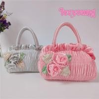 ราคา Iveyoung กระเป๋าผ้าไหมดอกไม้ สไตล์ชาติพันธุ์ Handmade Sweet Purs กระเป๋าถือ กระเป๋าถือผู้หญิงเปลี่ยนกระเป๋าสุภาพสตรี (28256301682)