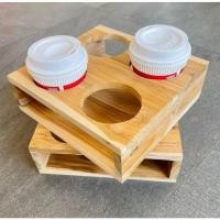 ราคา บล็อกไม้ 4 ช่องเหลี่ยม วางแก้วกาแฟ วางแก้วน้ำ วางแก้วเครื่องปรุง ขนาด 16 22 oz ทำจากไม้สัก (21385809571)