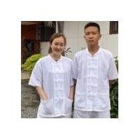 ราคา เสื้อขาวคอจีนแขนสั้นกระดุมจีน เสื้อพื้นเมืองผ้าฝ้ายสีขาว ใส่ไปวัดทำบุญปฏิบัติธรรม ใส่ทำงาน ใส่ได้ทั้งชาย หญิง (19513073799)