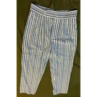 ราคา กางเกงขายาวลายริ้วสีฟ้าขาว ผ้าฝ้าย มือสองใหม่มาก แค่ลอง (27206419153)