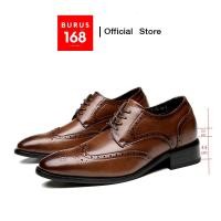 ราคา รองเท้าหนังแท้ลายฉลุ ผู้ชาย สูงเพิ่ม 6 cm รุ่น Brogue Dardy รองเท้าหนังลายฉลุ รองเท้าหนังออกงาน Size 38 44 (25213169715)