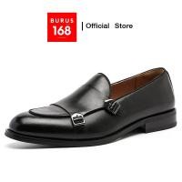 ราคา รองเท้าโลฟเฟอร์ แบบมีสายรัด หนังแท้ ผู้ชาย เย็บพื้นทุกคู่ รุ่น Double Monk Strap Loafer Size 38 46 (27400287863)