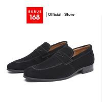 ราคา รองเท้าโลฟเฟอร์หนังกลับแท้ ผู้ชาย เย็บพื้นทุกคู่ รุ่น Penny Loafer Size 39 45 (25553936275)