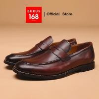 ราคา รองเท้าโลฟเฟอร์หนังแท้ ผู้ชาย สไตล์คลาสสิค รุ่น Penny Loafer Size 38 47 (24112750271)