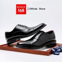 ราคา Size 37 47 รองเท้าหนังแท้ ผู้ชาย เย็บพื้นทุกคู่ รุ่น Captoe Oxford คัทชูหนังแท้ผู้ชาย รองเท้าหนังทำงาน BURUS (23988035917)