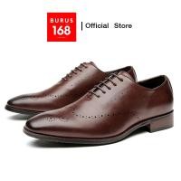 ราคา รองเท้าหนังแท้ลายฉลุ ผู้ชาย แบบเรียบ รุ่น Wholecut Brogue Oxford Size 39 45 (22687407086)
