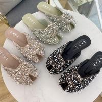 ราคา ส้นแบนสวยหวานแฟชั่นใส่ข้างนอกลำลองแมทช์ลุคง่ายรองเท้าแตะผู้หญิง (28006462840)