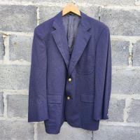 ราคา เสื้อ Blazer วินเทจ 80s Brooks Brothers Navy Blue Gold Button Wool Blazer (24666399093)