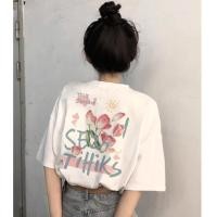 ราคา พร้อมส่ง เสื้อยืดยอดฮิตสไตล์ญี่ปุ่นและเกาหลี ลายการ์ตูน ใส่สบาย เสื้อเชิ้ตลำลอง oversizeเสื้อยืดพิมพ์ลาย (26353052998)