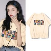 ราคา พร้อมส่ง เสื้อยืดยอดฮิตสไตล์ญี่ปุ่นและเกาหลี ลายการ์ตูน ใส่สบาย เสื้อเชิ้ตลำลอง oversize เสื้อยืดพิมพ์ลาย (25882341079)