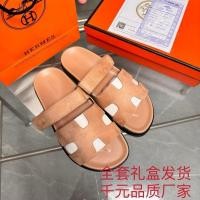 ราคา Hermes2024ใหม่ผู้ชายและผู้หญิงสไตล์เดียวกันรองเท้าแตะส้นแบนลำลอง eeu9 (26955939912)